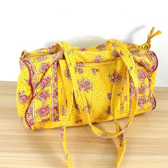 Floral Quilted Bag Women Shoulder Purse Duffel Cotton Swiss Dot VICTORIAN HEART - Picture 3 of 14